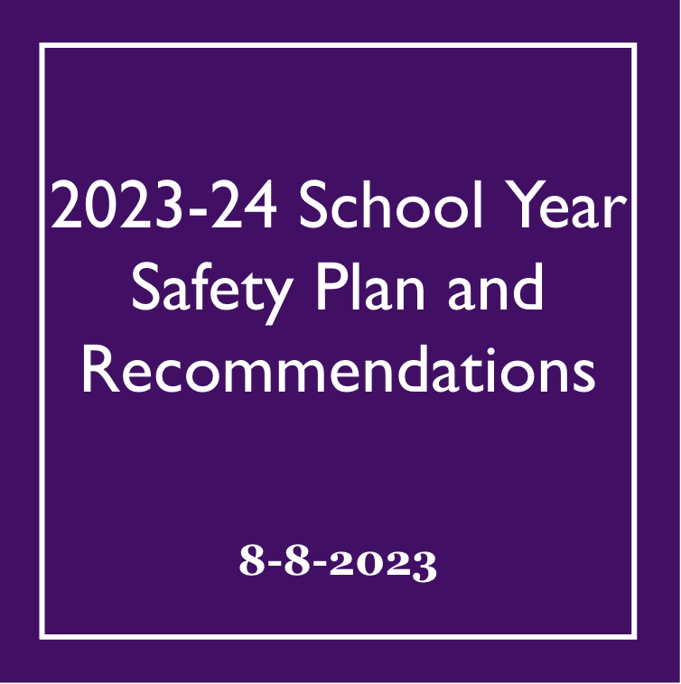  Screenshot of slide deck that says 2023-24 Safety Plan and Recommendations